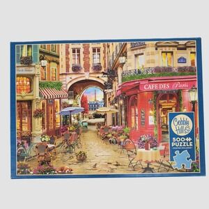 Cobble Hill Cafe Des Paris 500 Piece Jigsaw Puzzle David Maclean Random Cut